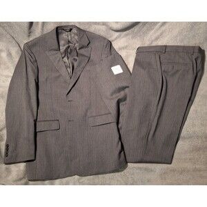 NWT-Jos. A. Bank-Superfine Signature 2 pc. Wool Suit-41L/35W-Dark Gray-Unhemmed